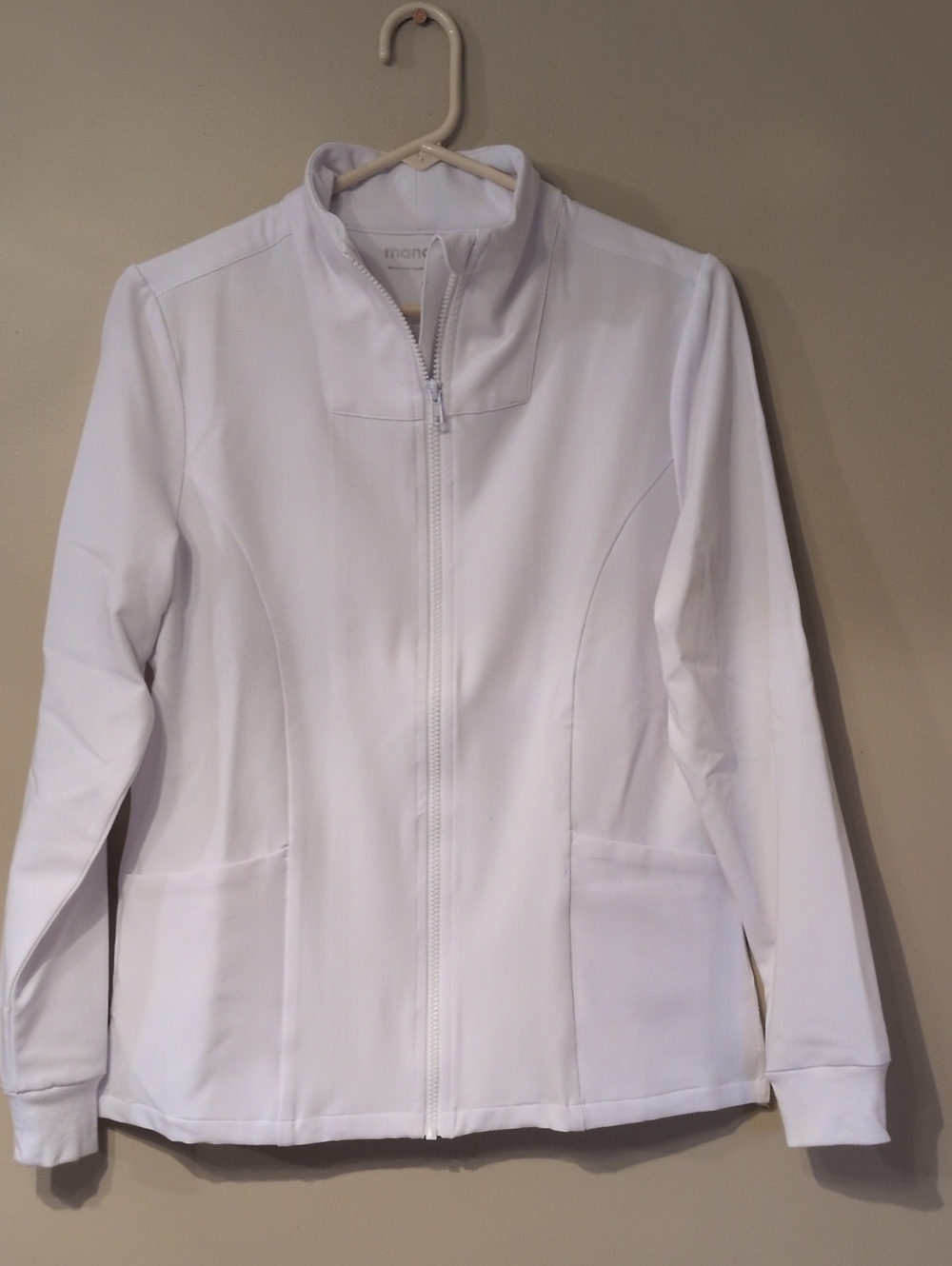Women's Mandala Modern Scrub Jacket White